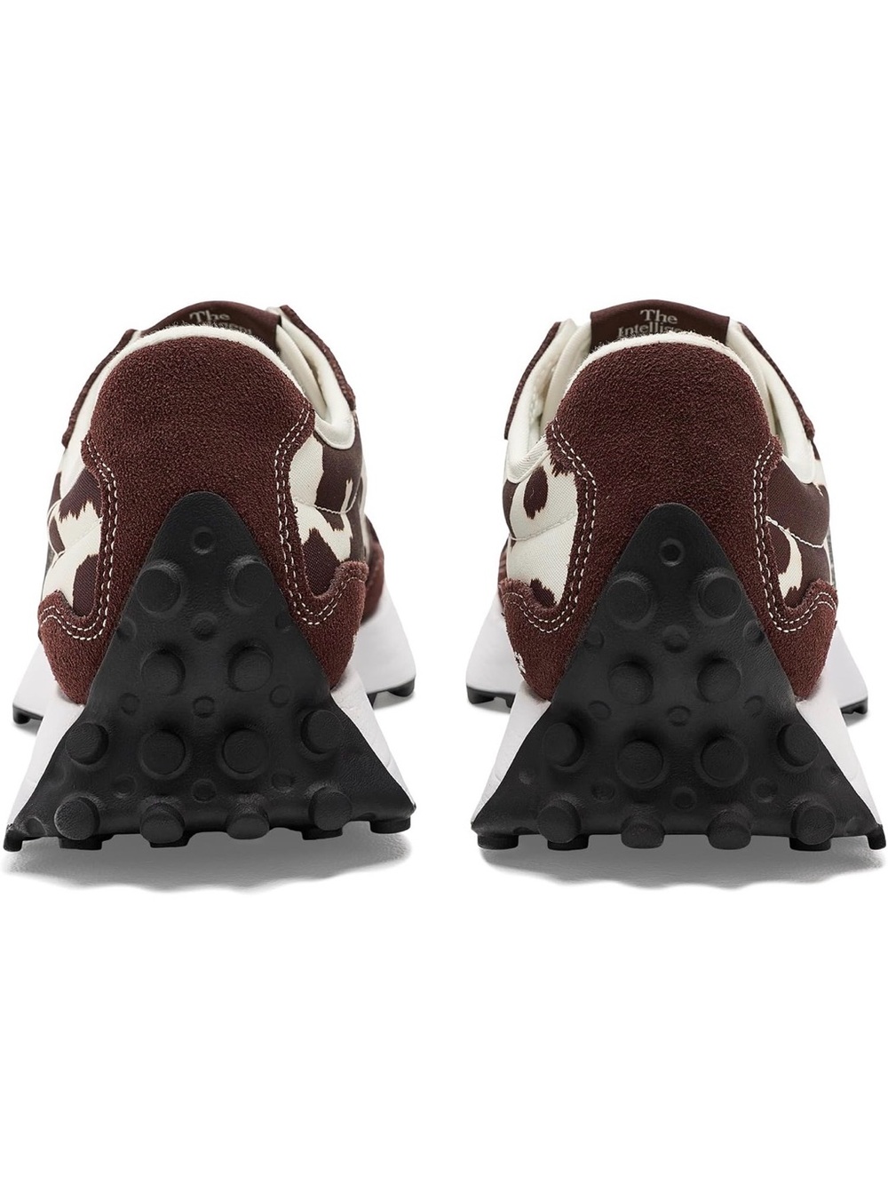New Balance Brown & Cream Cowprint 327 Runner Sneakers Womens 9 - Picture 2 of 5